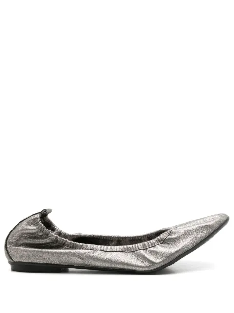 Sarah Chofakian Ballerinas mit Metallic-Effekt