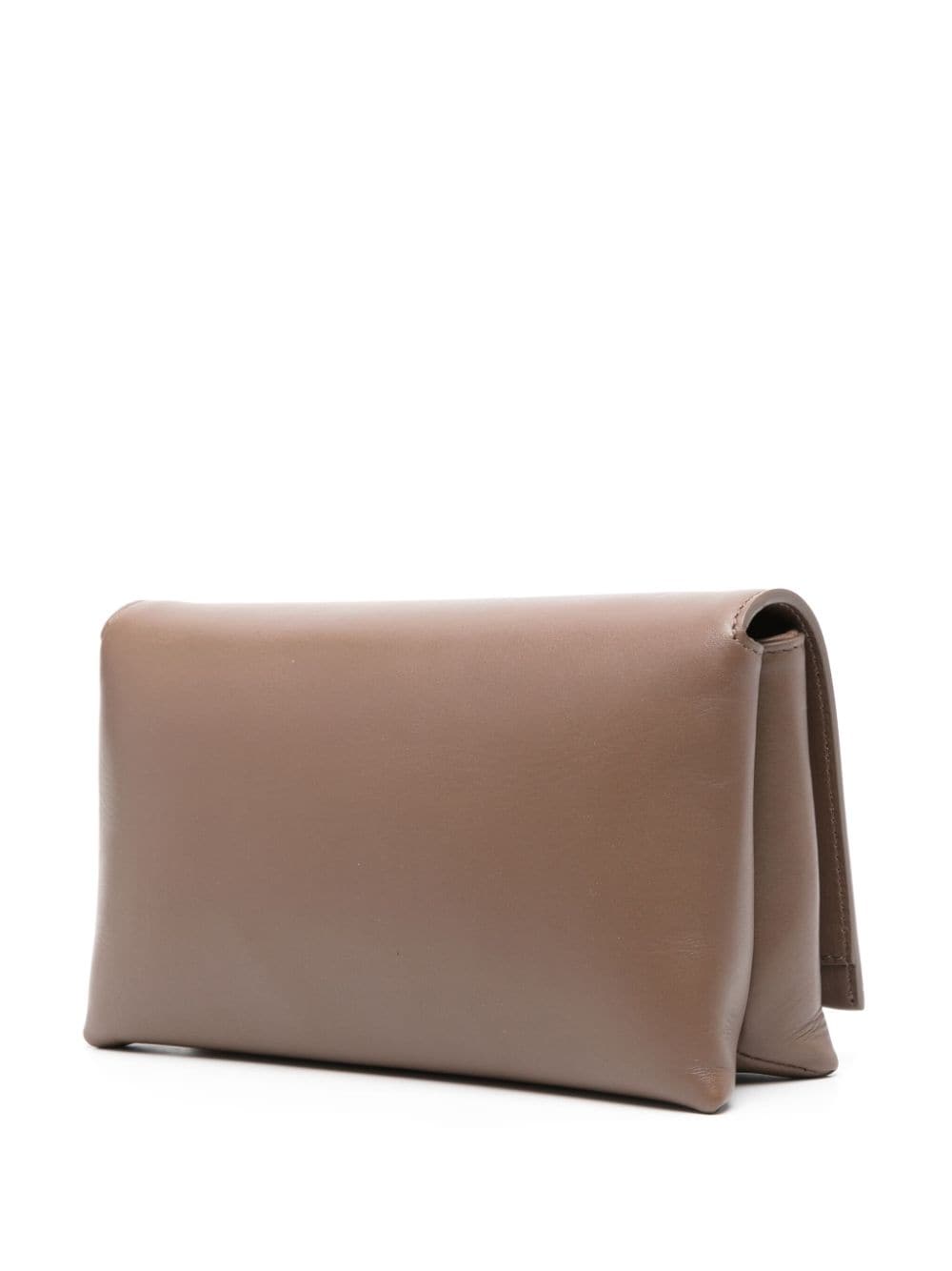 Shop Brunello Cucinelli Logo-debossed Leather Crossbody Bag In Brown