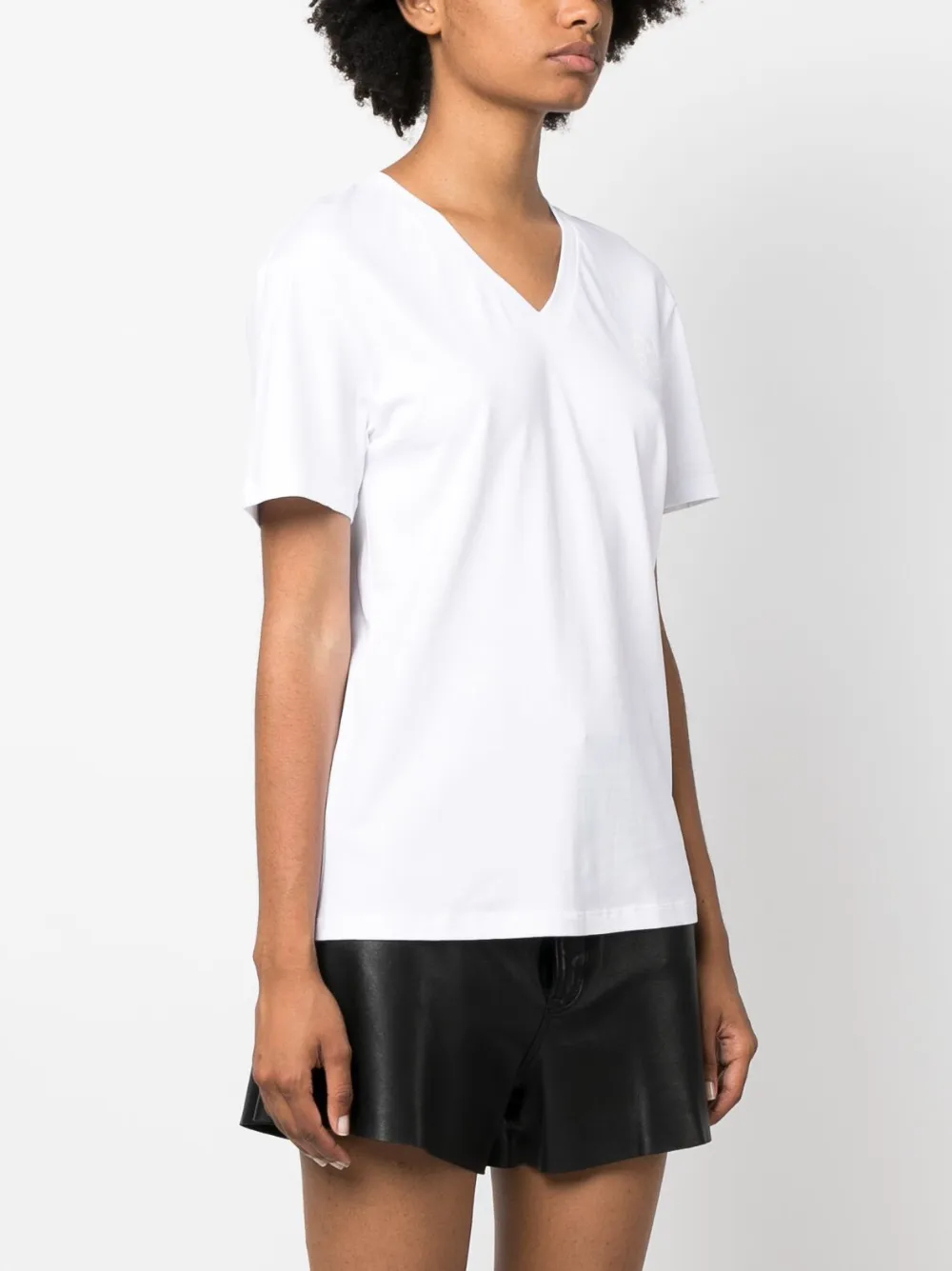 Semicouture V neck Cotton T shirt Farfetch