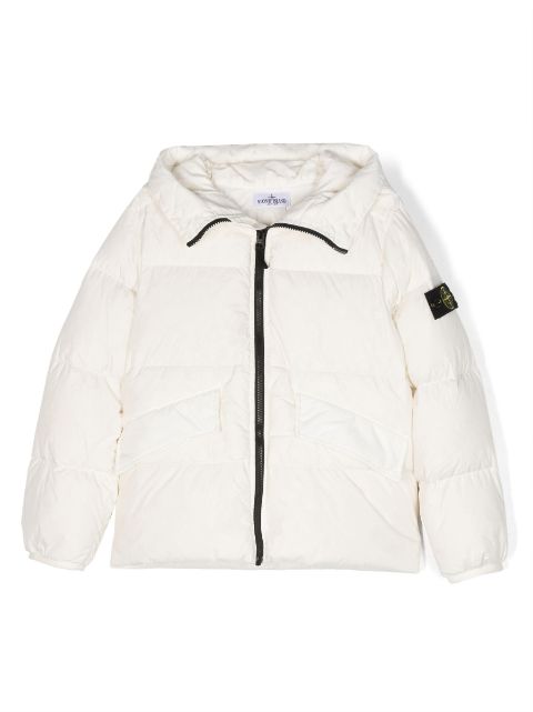 Stone Island Junior Compass-logo padded jacket 