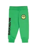 Barrow kids logo-print cotton track pants - Green