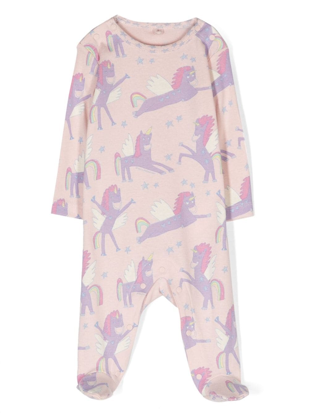 Stella McCartney Kids motif-print cotton babygrow set - Roze