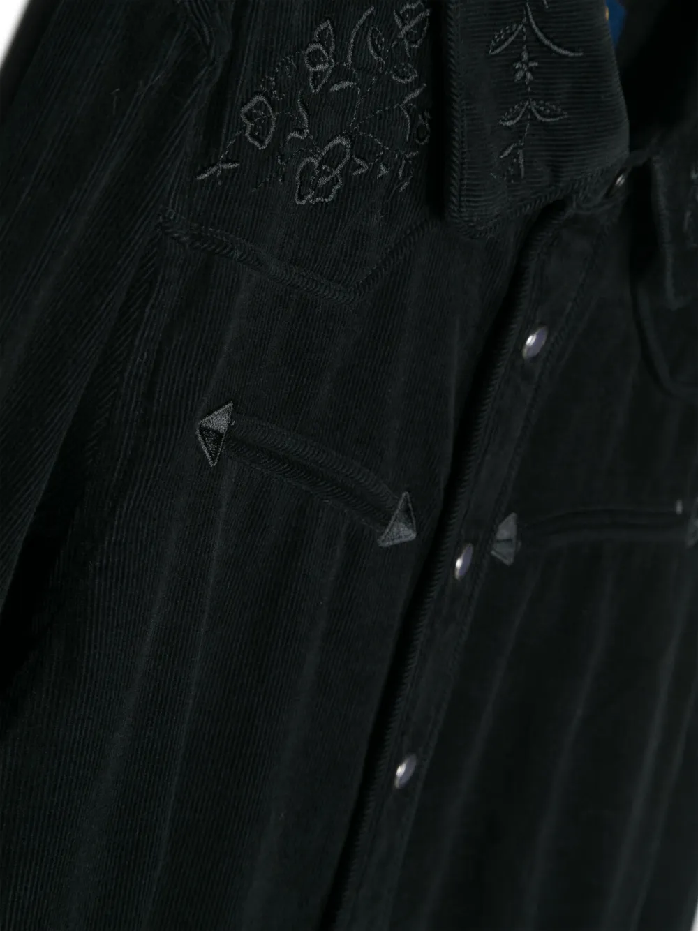POLO RALPH LAUREN KIDS Ribfluwelen katoenen jurk Zwart
