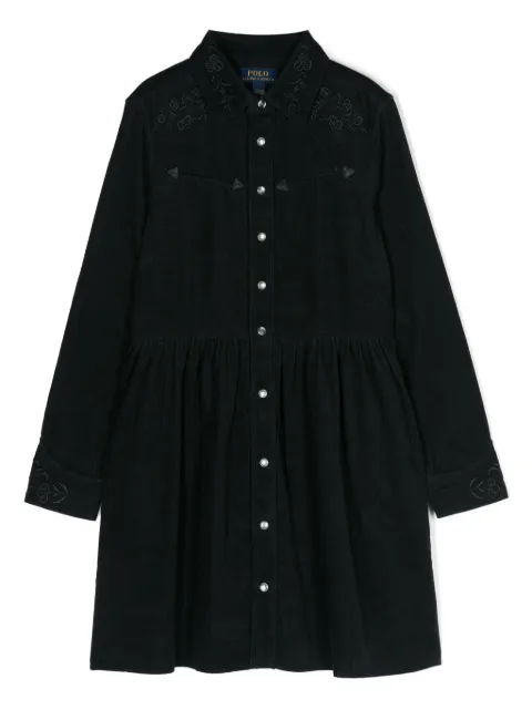 POLO RALPH LAUREN KIDS embroidered cotton dress