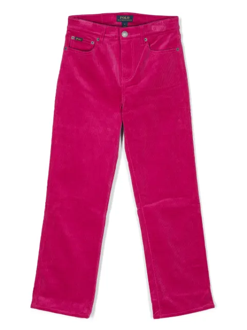 Ralph Lauren Kids logo-patch straight-leg trousers