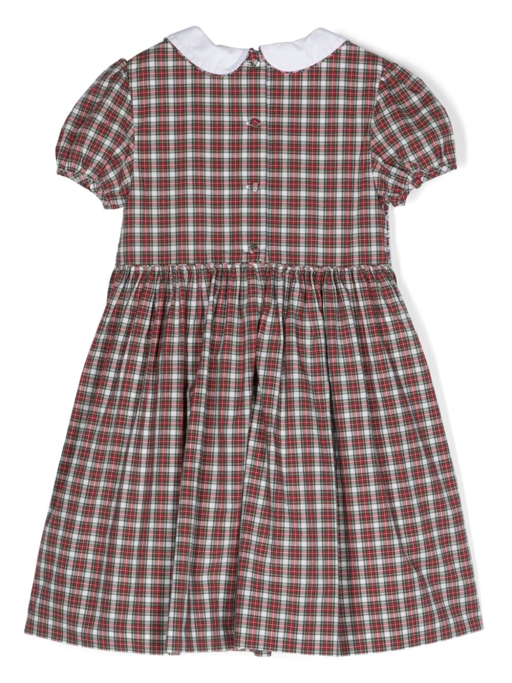Shop Ralph Lauren Checked Smocked Cotton Dress In Red