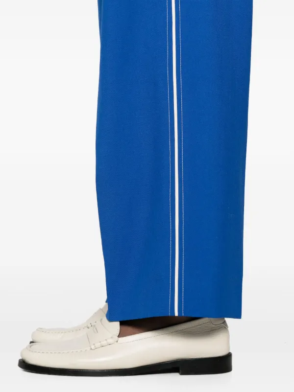 Gucci Interlocking G wide leg Trousers Blue FARFETCH CA