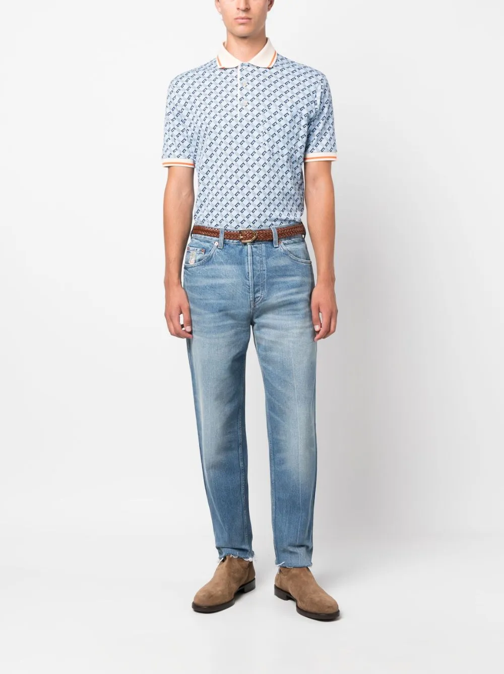 Gucci Jeans Carrot Fit In Cotone In Blue