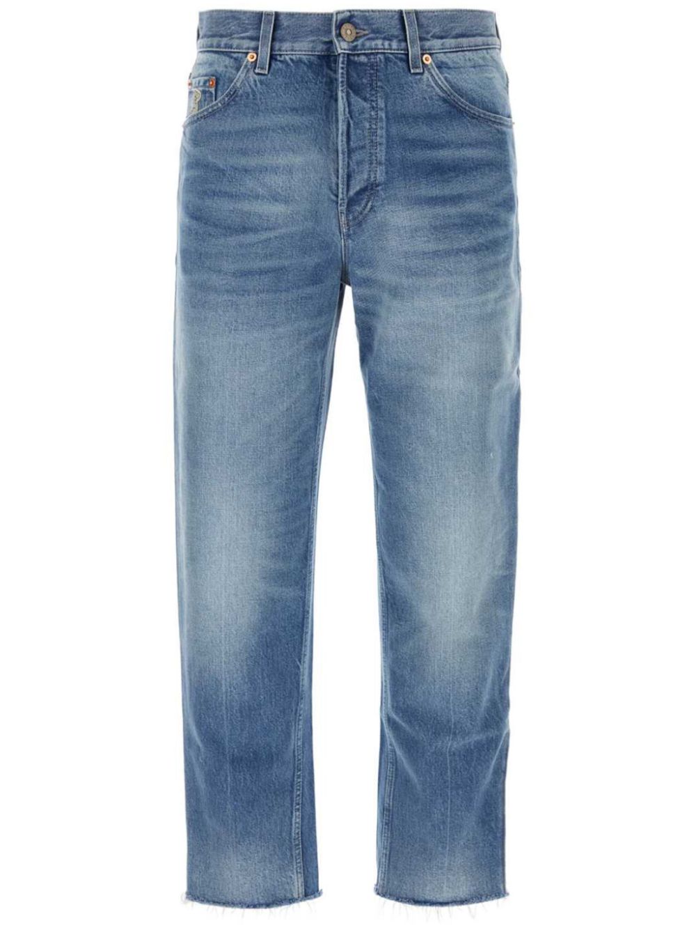 logo-patch straight-leg jeans