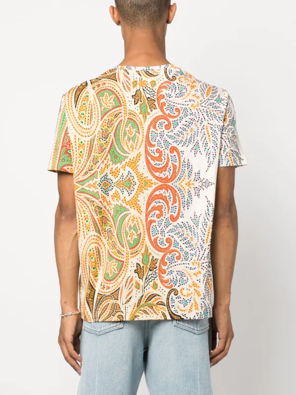 【関税&送料込】Etro Paisley Print Cotton T-Shirt ETRO paisley-print Cotton Polo Shirt | Blue | FARFETCH