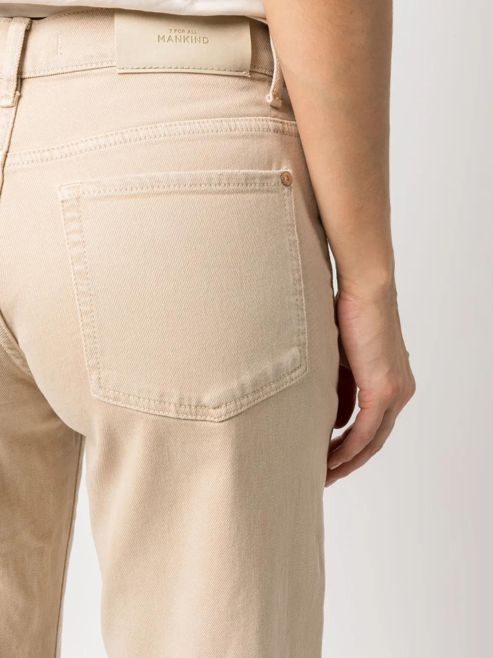 7 For All Mankind Tess Straight-leg Jeans In Neutral
