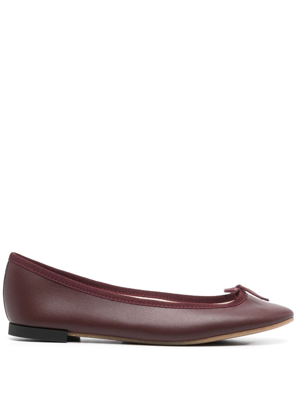 Repetto bow-detail leather ballerina shoes - Brown