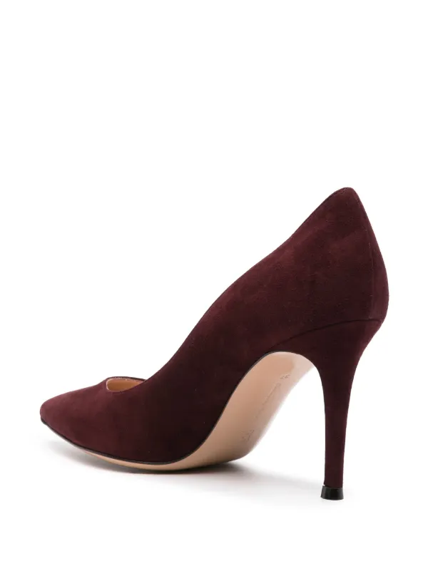 Dark brown outlet suede pumps