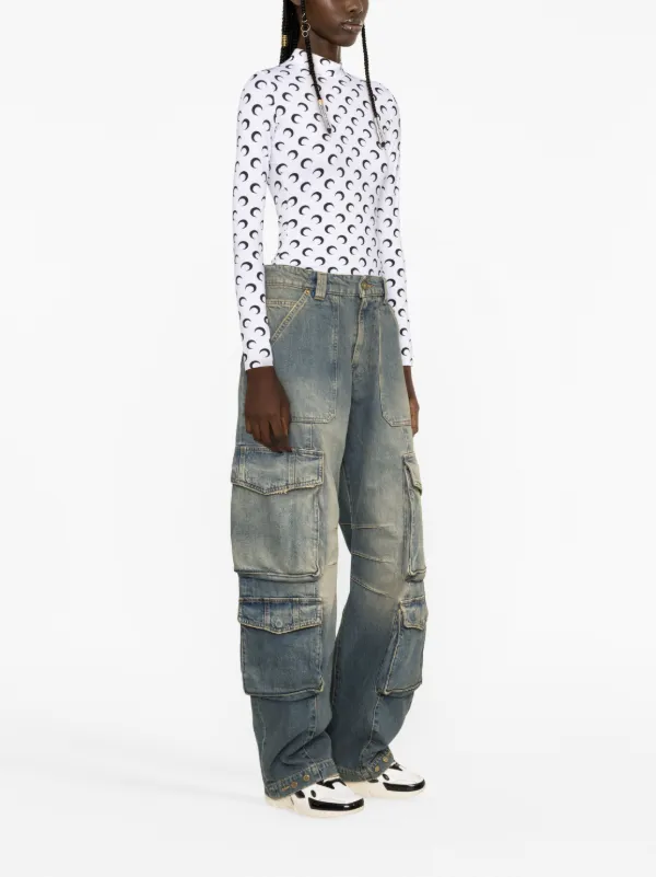 Marine Serre Regenerated Second Skin Top | Black | FARFETCH Marine Serre Regenerated Second Skin Top | Black | FARFETCH