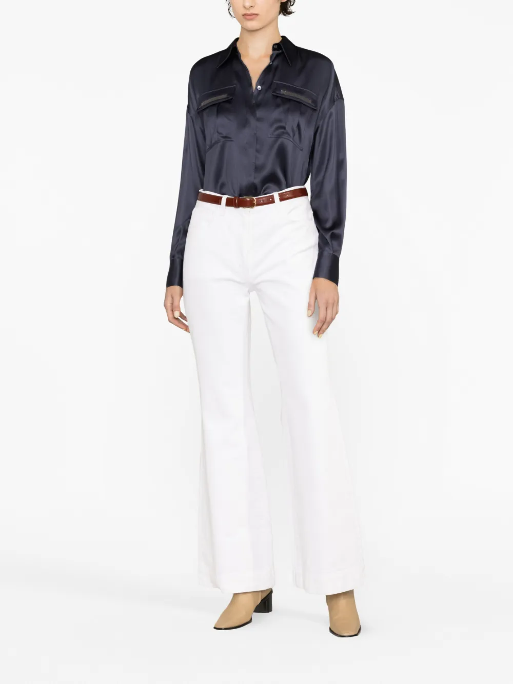 Brunello Cucinelli Zijden blouse - Blauw
