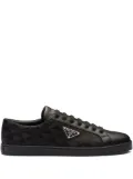 Prada triangle-logo lace-up sneakers - Black