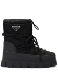 Prada logo-plaque snow boots - Black