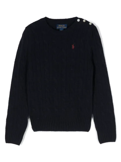 POLO RALPH LAUREN KIDS Polo Pony cable-knit jumper 