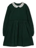 POLO RALPH LAUREN KIDS lace-collar cotton dress - Green