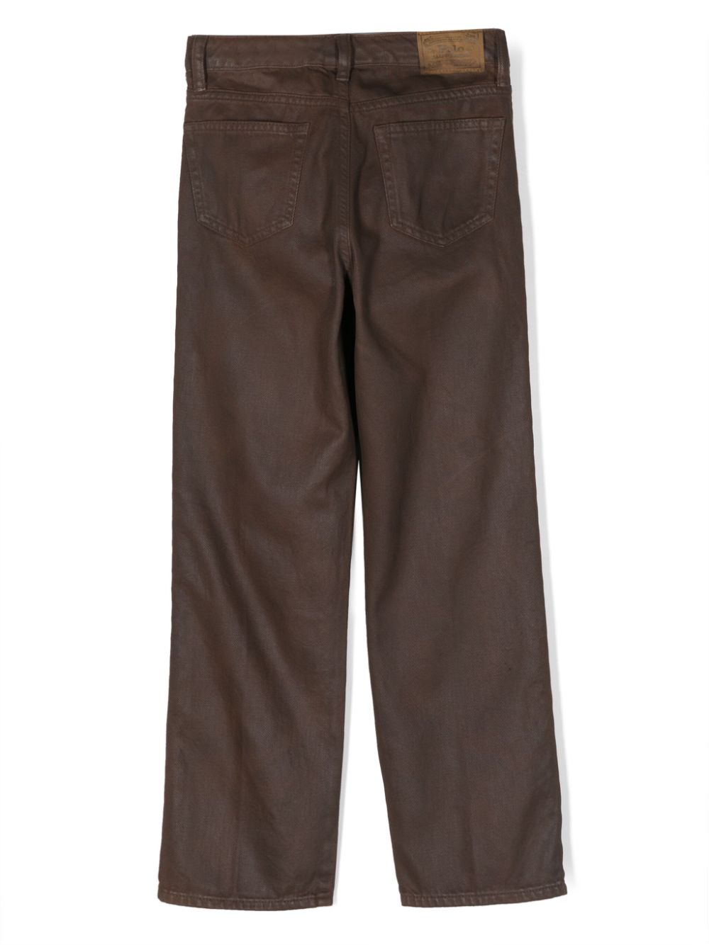 Shop Ralph Lauren Logo-patch Cotton Jeans In Brown
