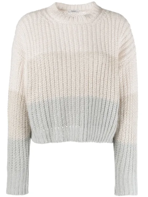 Peserico Pullover in Colour-Block-Optik