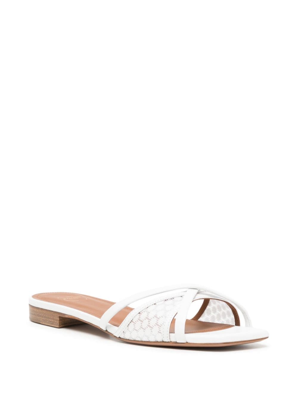 Shop Malone Souliers Penn Cut-out Leather Mules In White