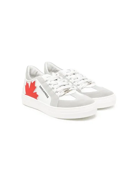 DSQUARED2 KIDS maple-leaf panelled sneakers