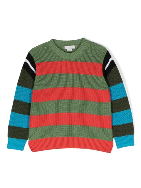 Stella McCartney Kids striped crew-neck jumper