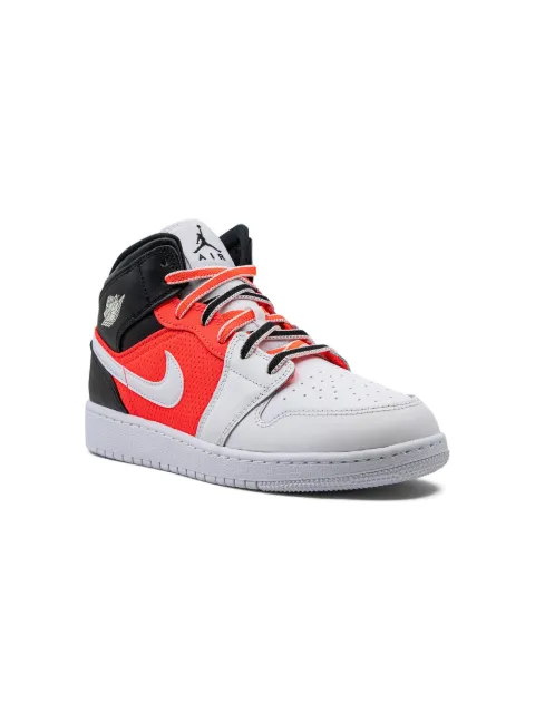 Jordan Kids Air Jordan 1 Mid SE "White Infrared" sneakers