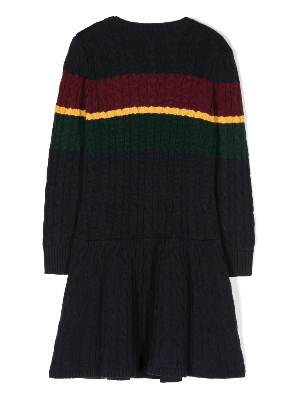 Ralph Lauren Kids logo-embroidered knitted dress - Blauw