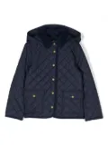 POLO RALPH LAUREN KIDS Audrey diamond-quilted hooded coat - Blue