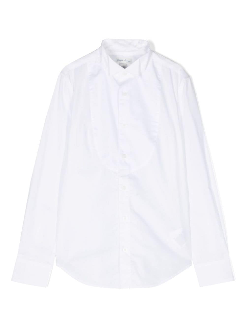 Ralph Lauren Kids' Ruffled-collar Cotton Shirt In White