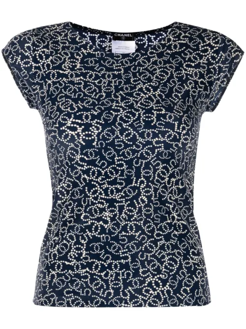 T-shirt à logo imprimé (2006) - CHANEL Pre-Owned - Modalova