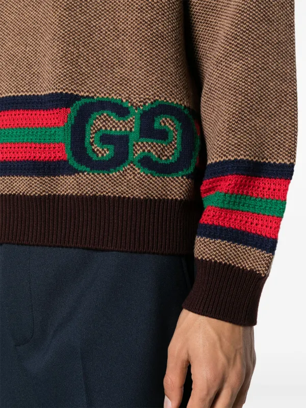 Gucci Double G Panelled Jumper - Farfetch