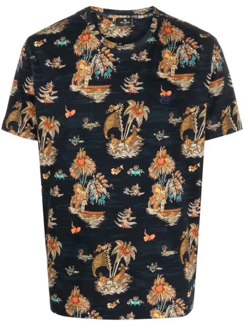 ETRO playera con estampado gráfico