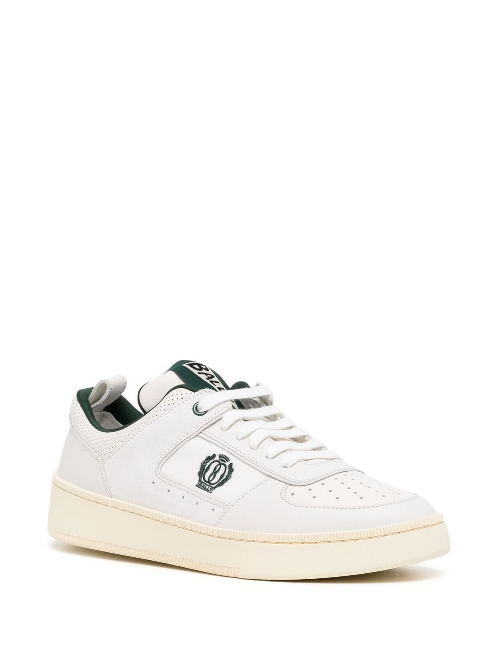 Bally logo-embroidered panelled sneakers - Wit