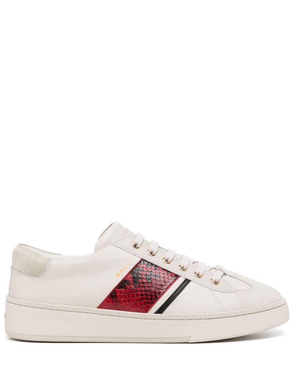 Bally Panelled Low-top Leather Sneakers In Weiss