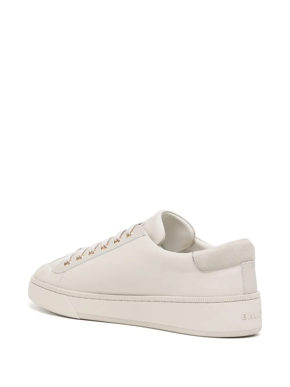 Shop Bally Panelled Low-top Leather Sneakers In Weiss