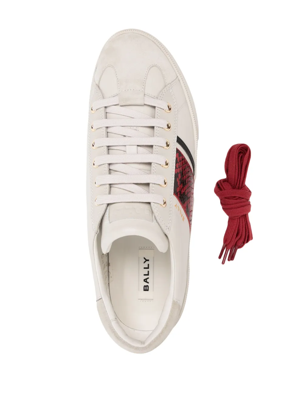 Shop Bally Panelled Low-top Leather Sneakers In Weiss