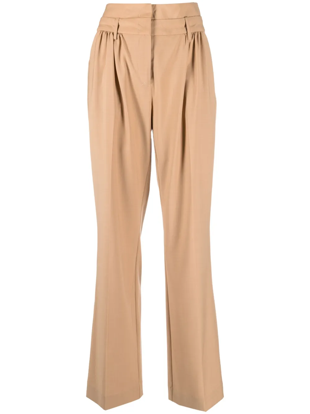 straight-leg tailored trousers