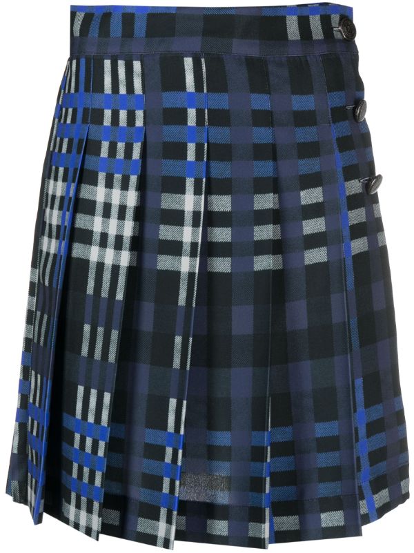 MSGM plaid-check Pleated Skirt - Farfetch