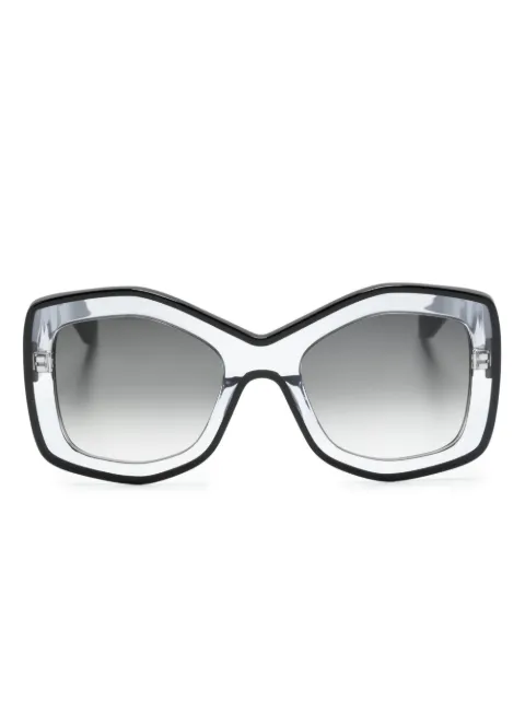 Alaïa gradient-lenses geometric-frame sunglasses