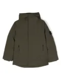 Stone Island Junior Compass-motif feather-down coat - Green