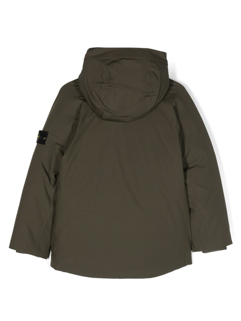 Image 2 of Stone Island Junior Compass-motif feather-down coat