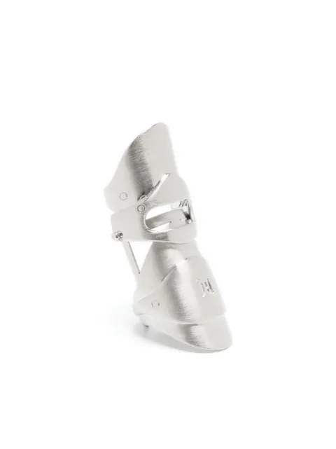 MISBHV Armor logo-engraved ring
