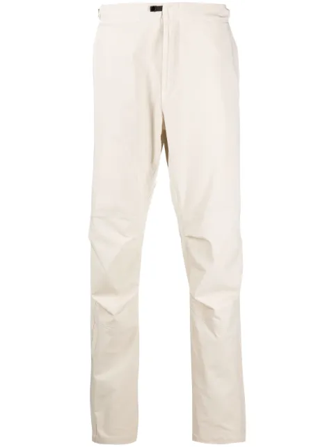 Stone Island pantalones tapered con tiro alto y detalle de correa