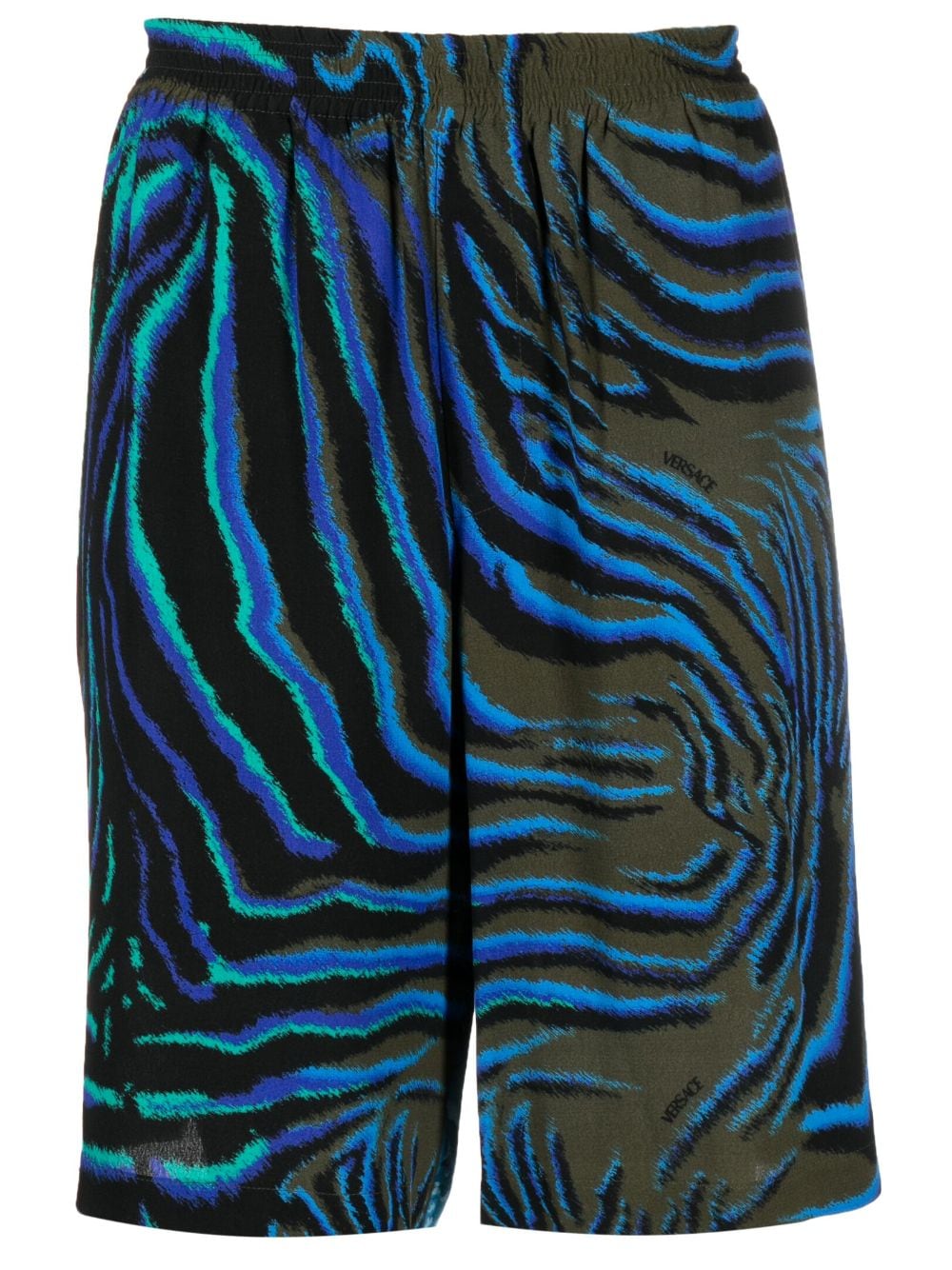 Versace Shorts met elastische taille Blauw