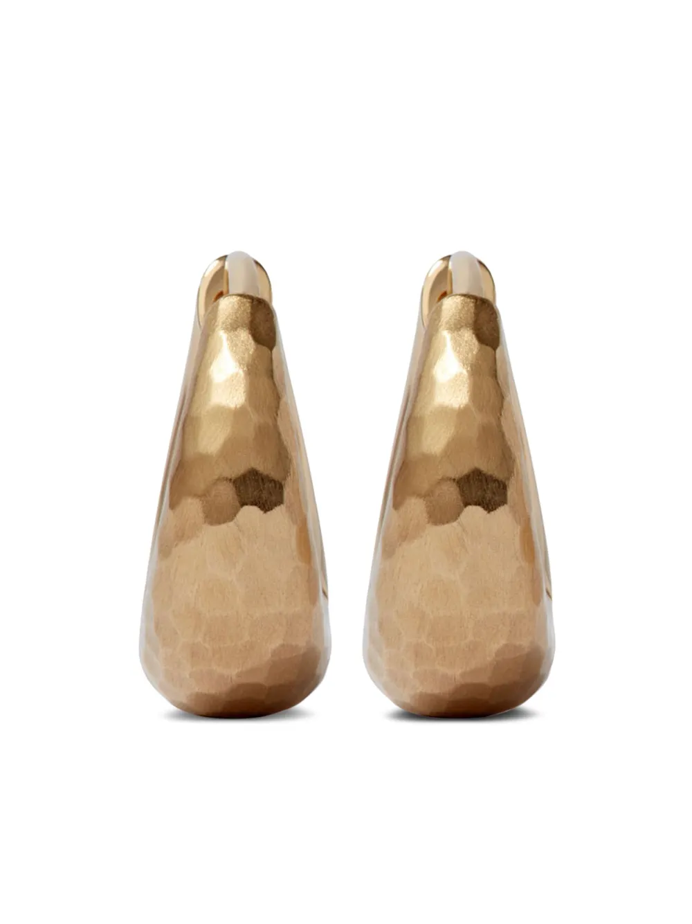18kt yellow gold Organza huggie earrings