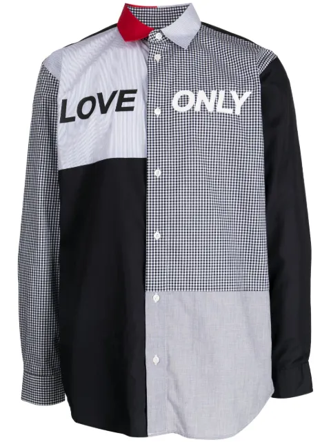 Ports V Love Only patchwork-design shirt
