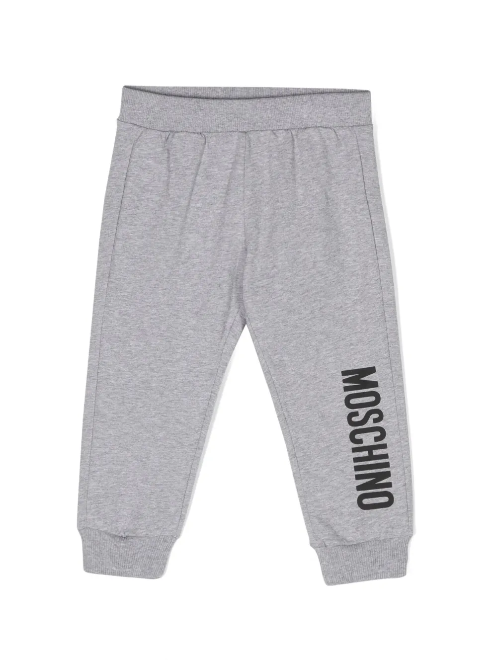 Moschino Kids pantalon de jogging en coton à logo imprimé - Gris Moschino Kids pantalon de jogging en coton à logo imprimé - Gris